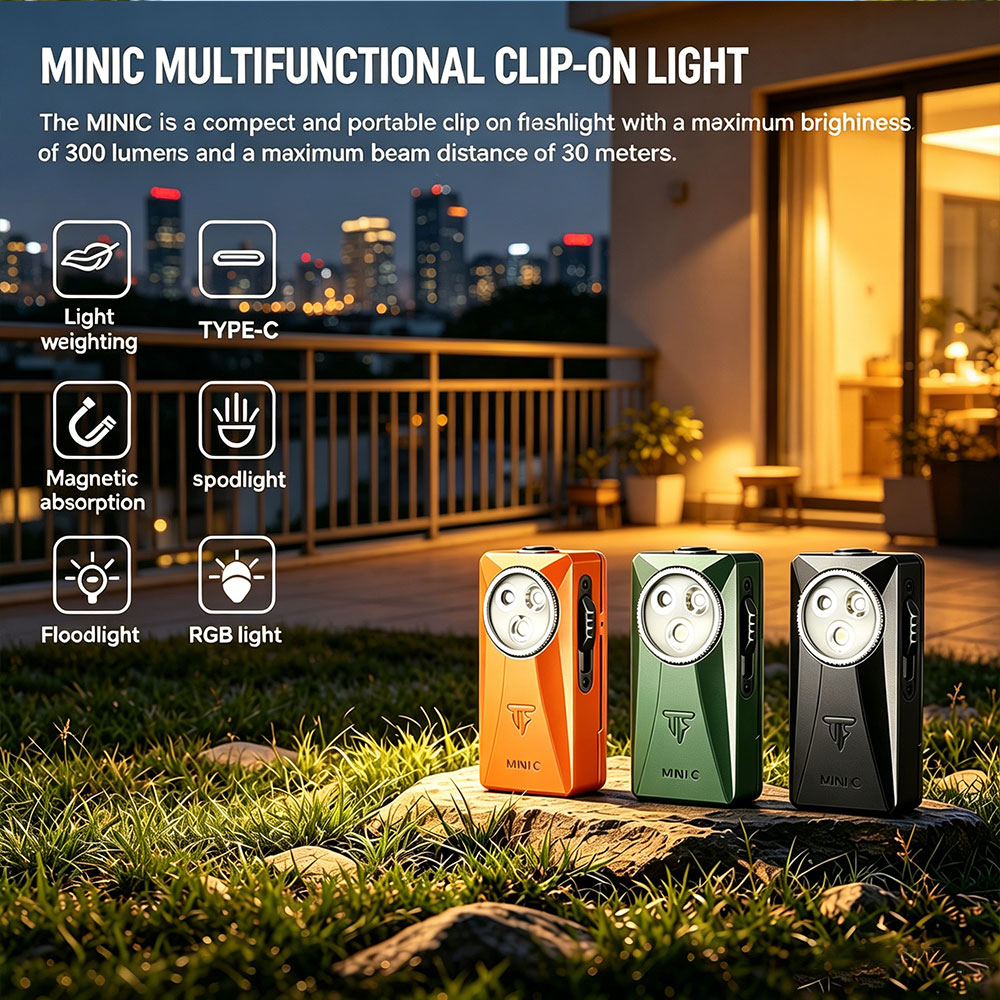 Edc Carry Clip - Trustfire MINIC 800 Lumen EDC Zaklamp