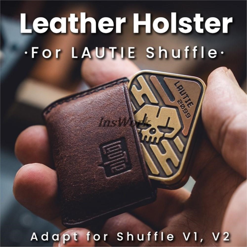 Edc Carry Holster - Lautie Edc Lederen Holster Voor Shuffle