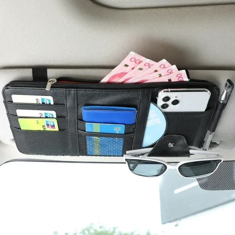 Edc Carry Pen - Auto zonneklep organizer met meerdere vakken,