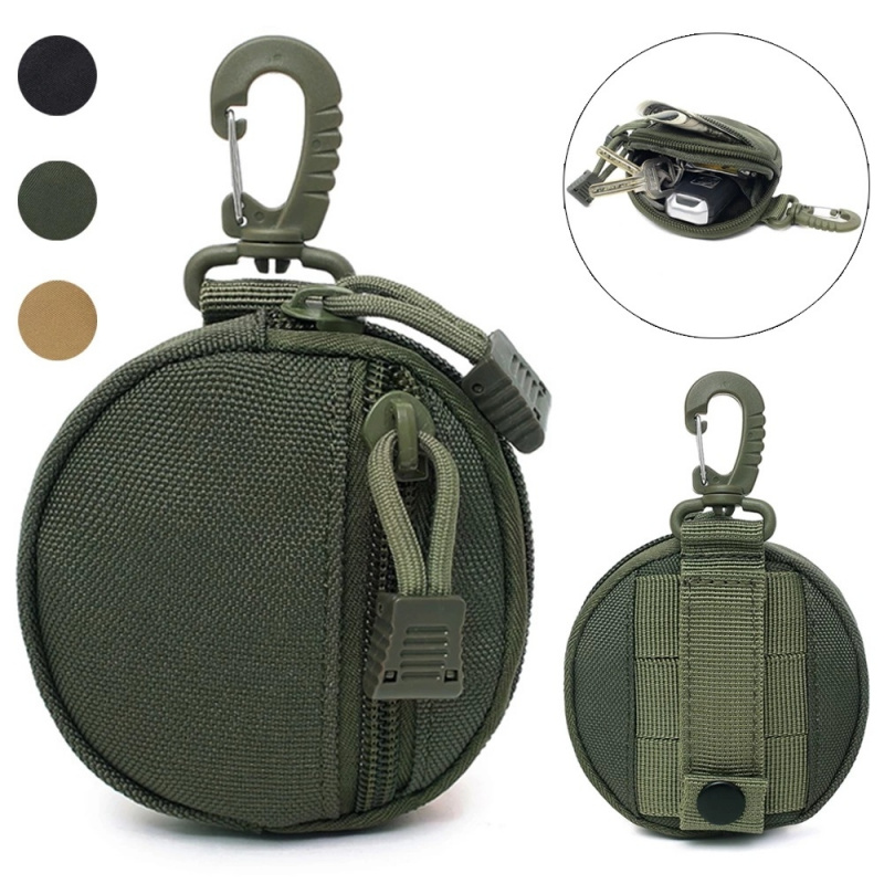 Edc Carry Items - Multifunctionele outdoor heuptas, tactische nylon mini-sleutelhangertas