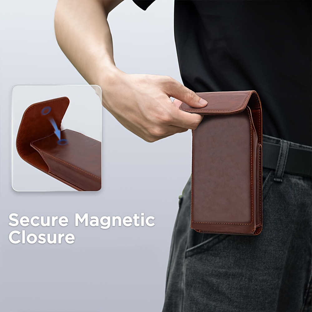 Edc Carry Belt Leather - Premium kunstleren telefoonportemonnee-etui voor heren met