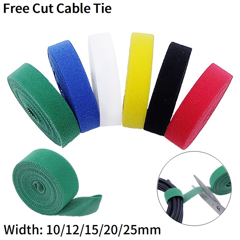 Gear Tie Reusable - 5M Zelfklevende Sluiting 10/12/15/20/25mm Haak Lus