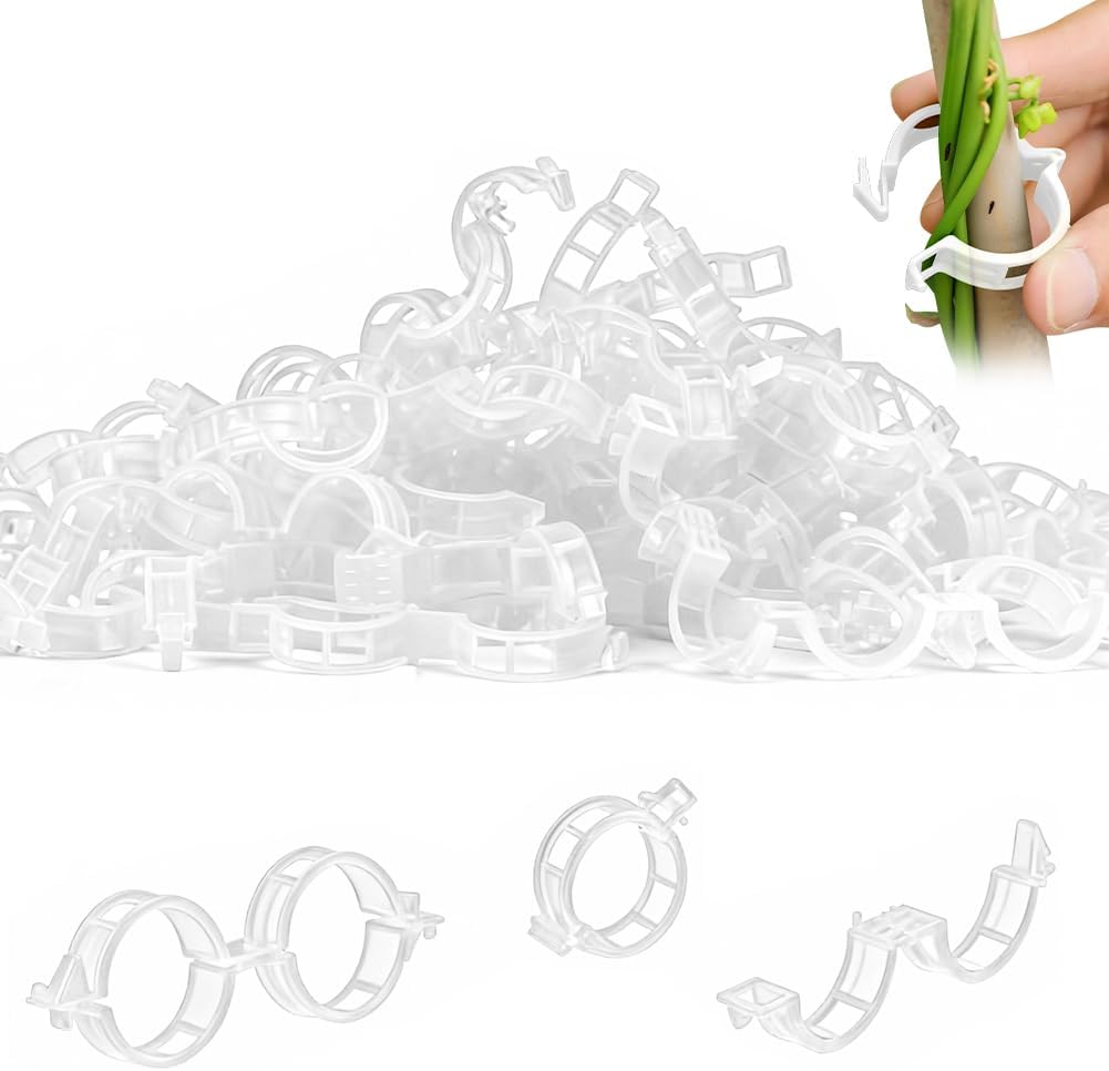 Gear Tie Reusable - 100 stuks plantenondersteuningsclips, herbruikbare tuinclips, beveiligde