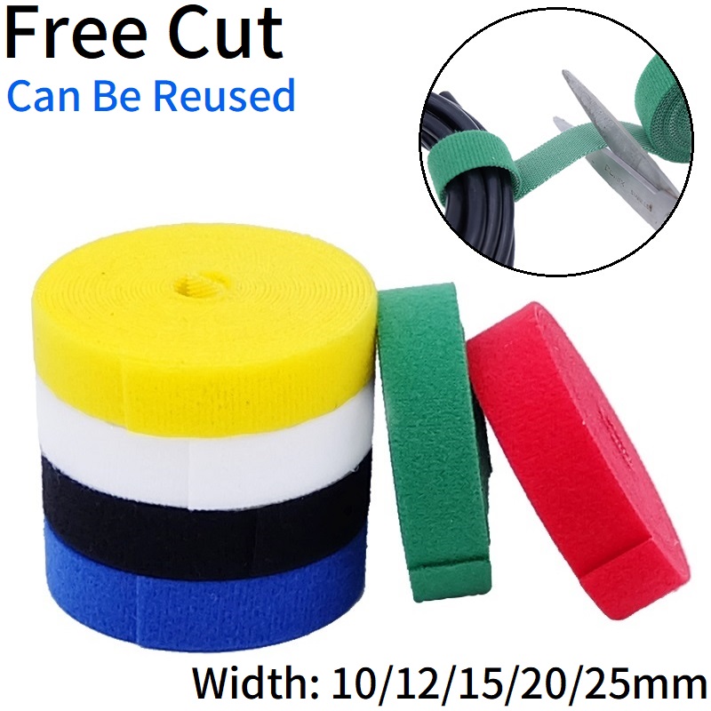 Gear Tie Reusable - 2/10M Kabelbinders Herbruikbare Loop Bundel Zelfklevende