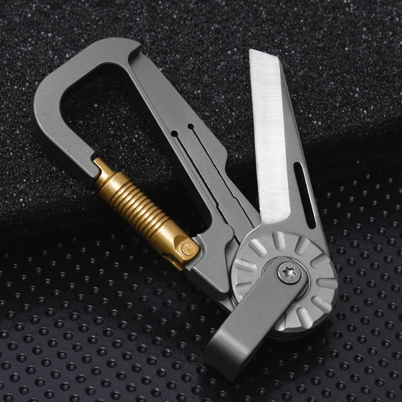 Edc Carry All - EDC-sleutelhanger van titaniumlegering met zakmes -