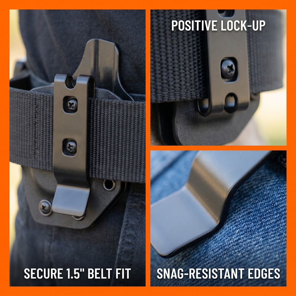Edc Carry Clip - Metalen zakclip Achterclip Vervangingsschroeven Set DIY-mes