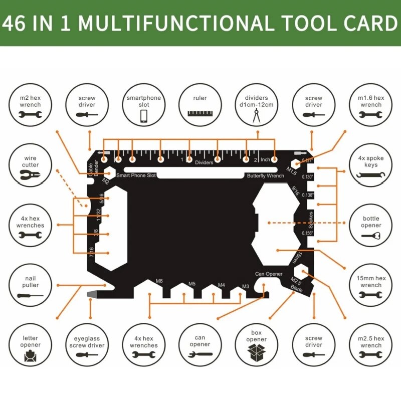 Multi Tool 46 in 1 Creditcard  - Multitool Credit Card recensie en prijs