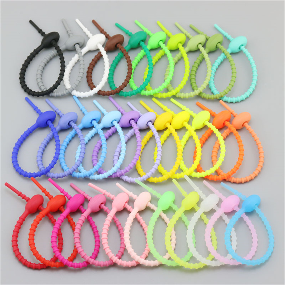 10 stks/partij Multi Color Sil - Gear Tie Reusable recensie en prijs