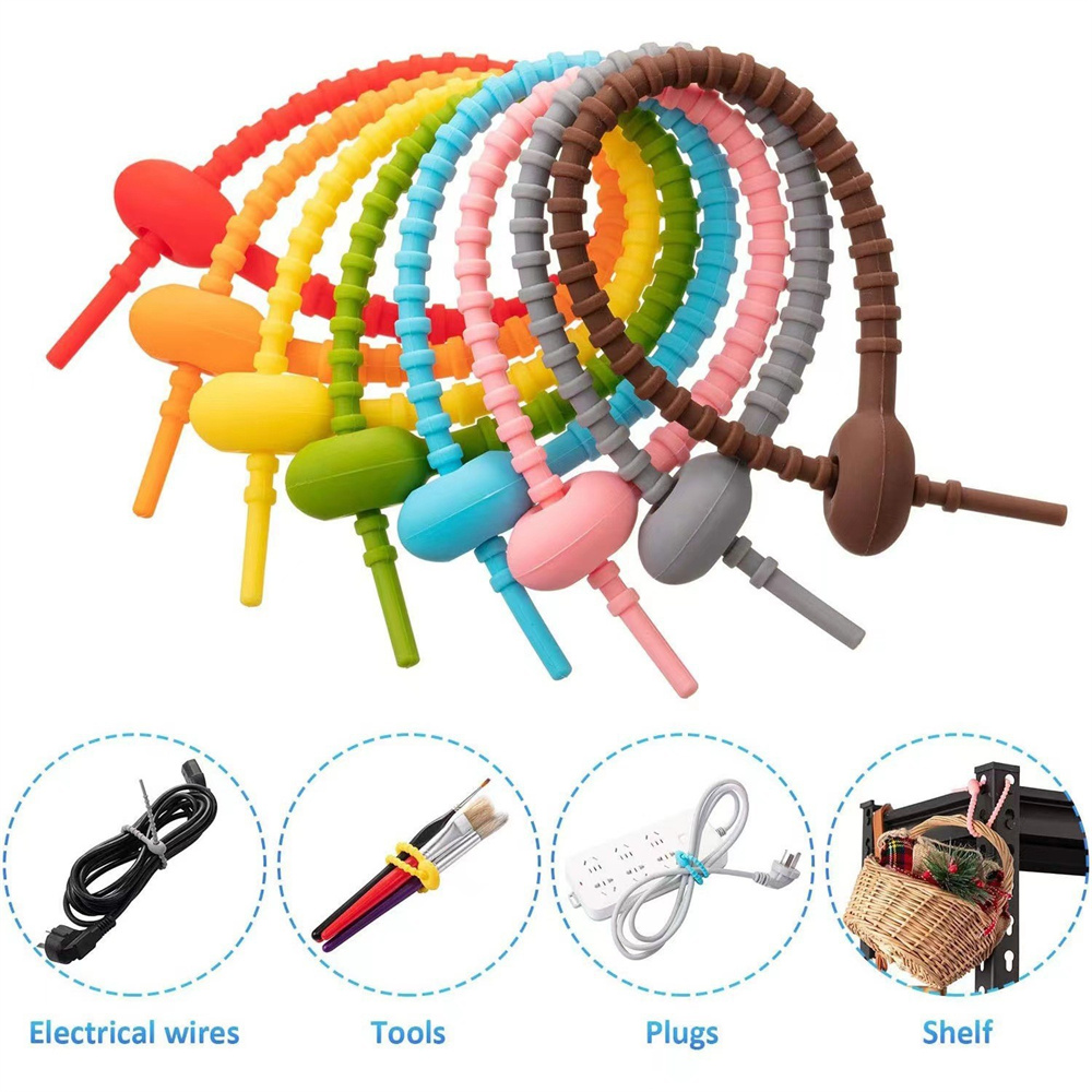 10 stks/partij Multi Color Sil - Gear Tie Reusable recensie en prijs