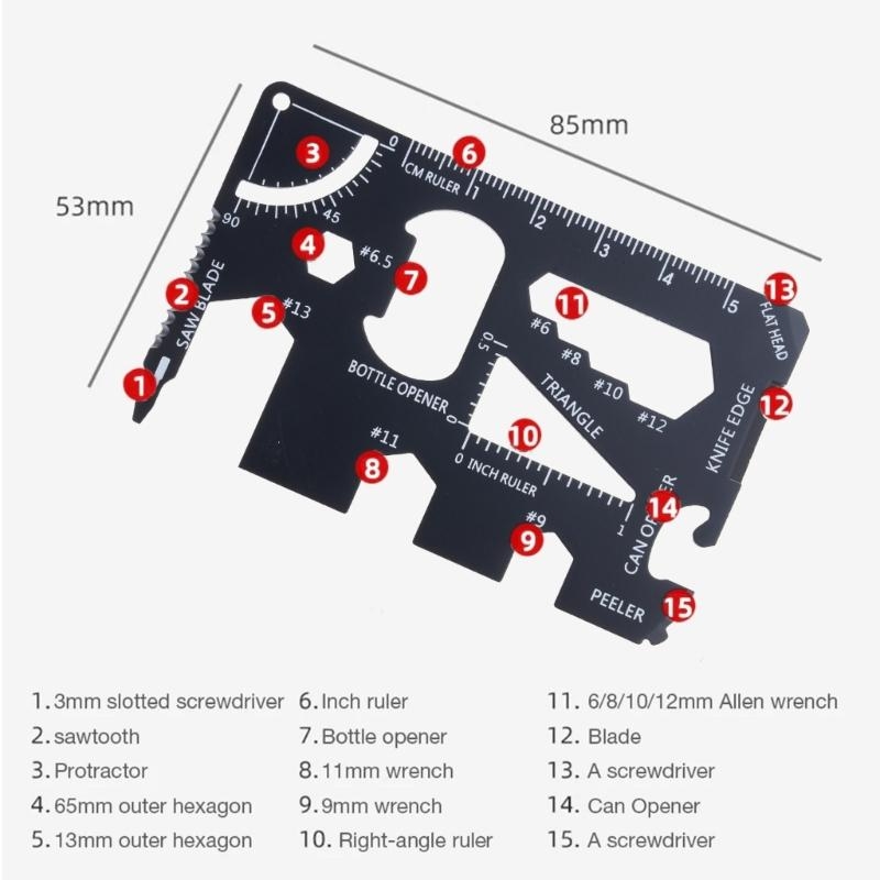 15-in-1 roestvrijstalen multit - Multitool Credit Card recensie en prijs